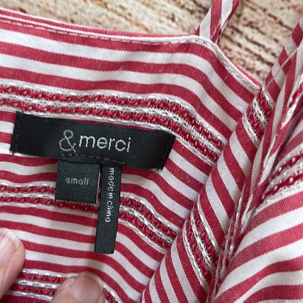 &MERCI WIDE LEG JUMPSUIT IN RED AND WHITE STRIPES - Picture 8 of 10